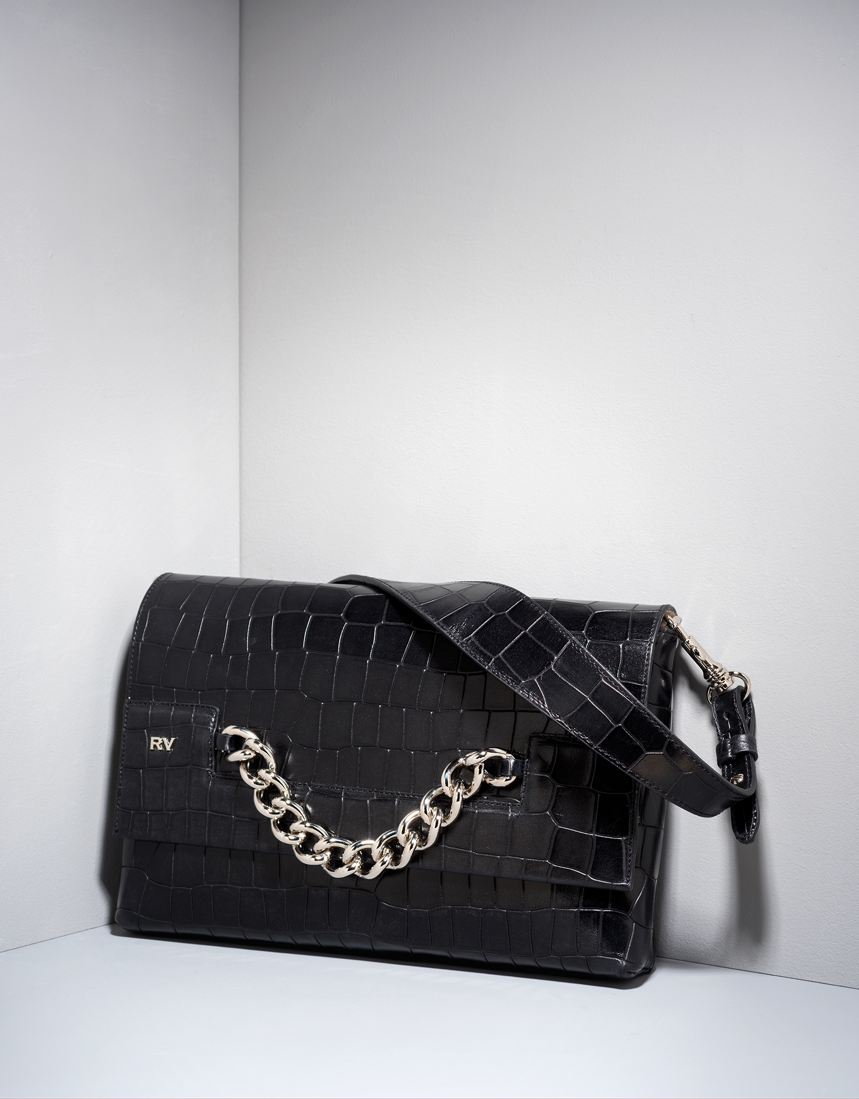 Black alligator leather Sena billfold