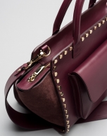 Burgundy leather Pompidou tote bag