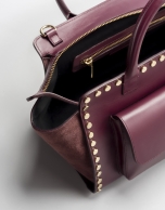 Burgundy leather Pompidou tote bag