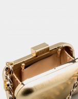 Chiaro gold leather clutch Bird