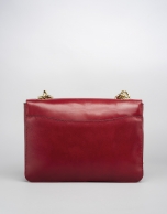 Bolso cartera Joyce en piel roja con cadenas