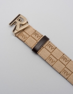 Brown RV logo canvas belt