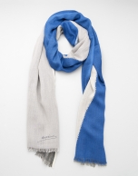 Foulard lana geométrico azul