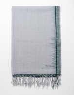 Foulard lana bicolor gris/verde