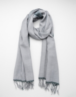 Foulard lana bicolor gris/verde