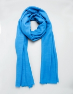 Foulard liso de lana azul