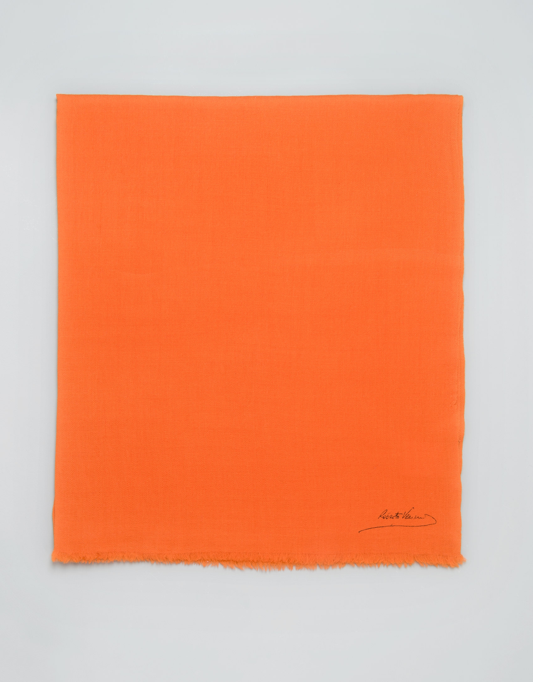 Foulard liso de lana naranja