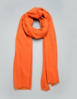 Foulard liso de lana naranja