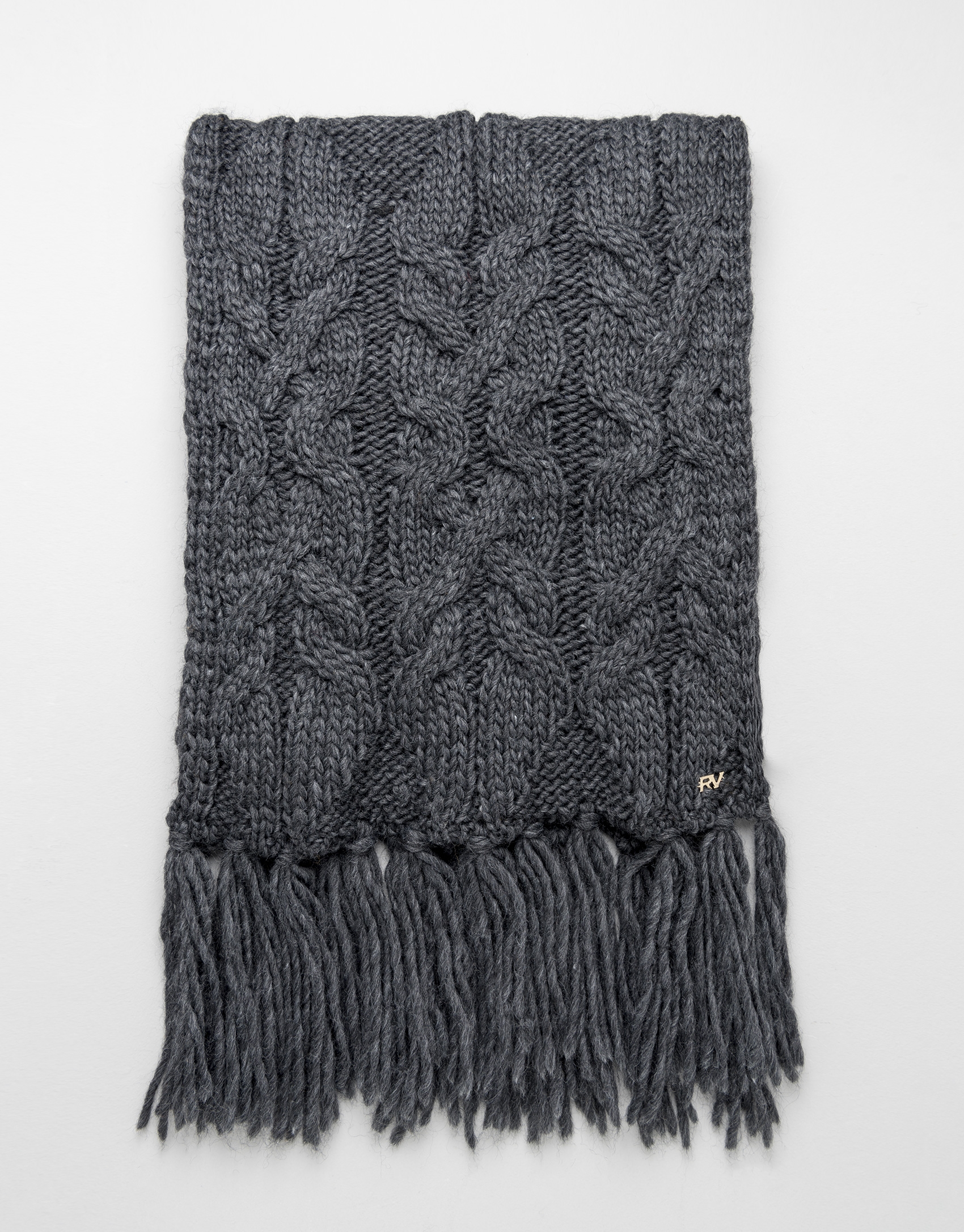 Grey wool scarf