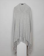 Grey cape with fringe