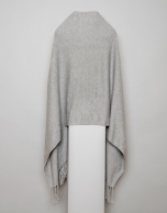 Grey cape with fringe