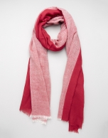 Maroon two-tone scarf