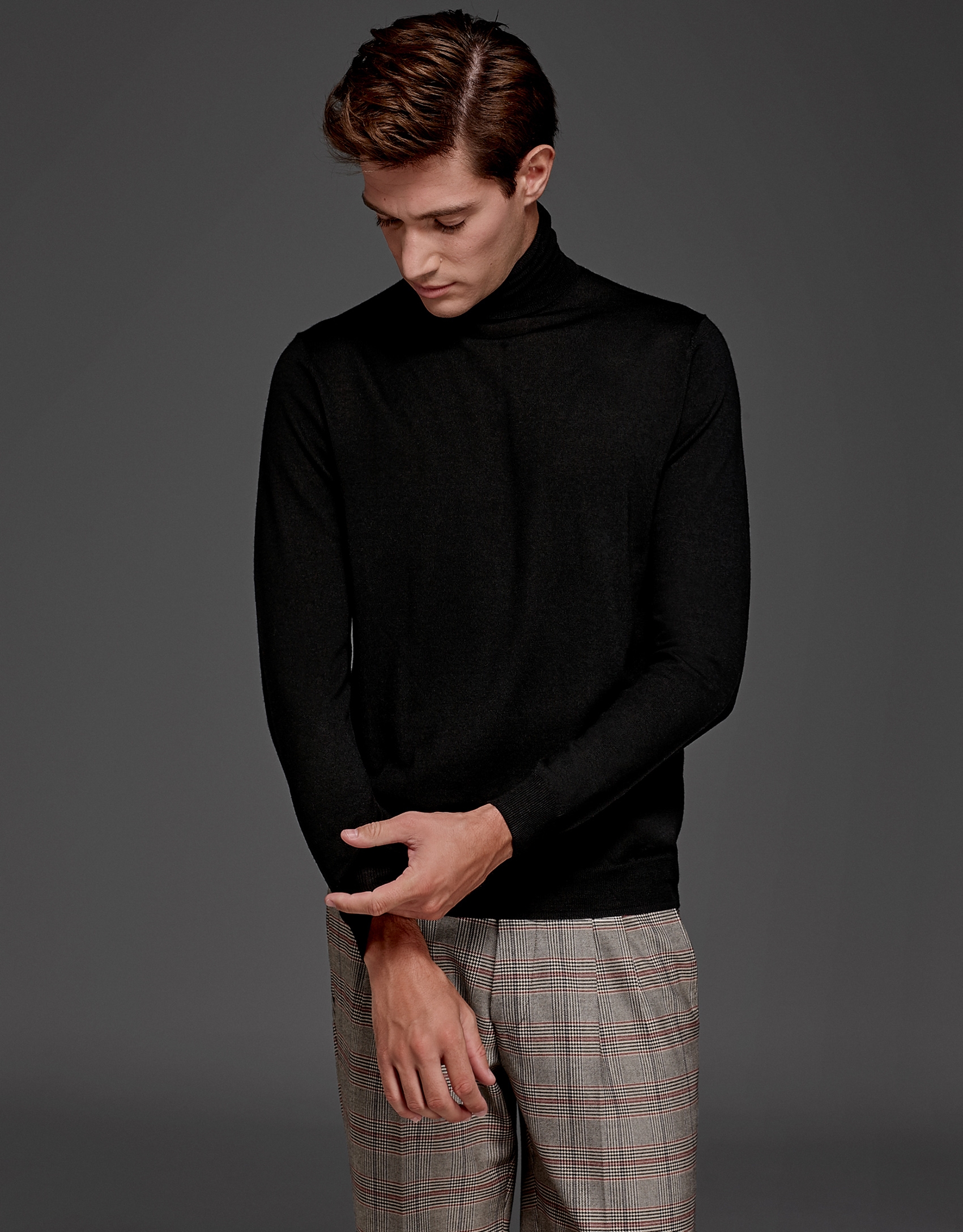 Black turtle neck sweater