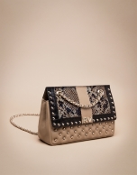 Beige exotic Ghauri shoulder bag