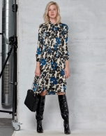 Floral print shirtwaist dress