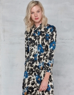 Floral print shirtwaist dress