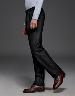 Dark gray wool pants with darts