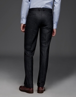 Dark gray wool pants with darts