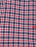 Camisa cuadros en tonos azules y rojos