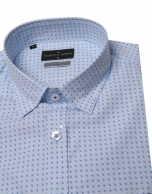 Blue micro print shirt 