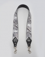 Black python shoulder strap