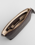 Brown leather Lisa Clutch 