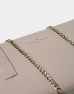 Ivory leather Lisa Clutch 