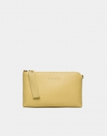 Sun yellow leather Lisa nano Clutch 