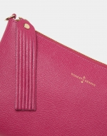 Strawberry red leather Lisa Clutch 