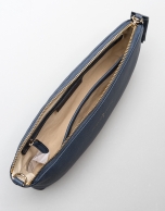 Navy blue leather Lisa Clutch 