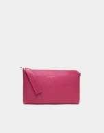 Strawberry red leather Lisa nano Clutch 