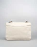 White leather Joyce billfold with chain