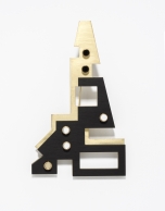 Gold- finished Eiffel brooch