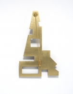 Broche Eiffel dorado