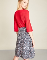 Print trapeze skirt