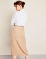 Pleated wrap-around skirt