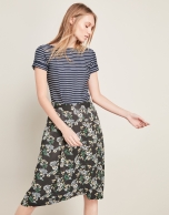 Print flare skirt