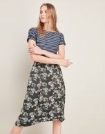 Print flare skirt