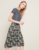 Print flare skirt