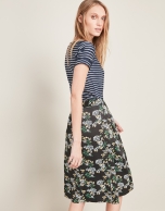 Print flare skirt