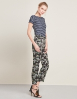 Straight print pants