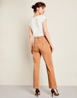 Brown sport pants with five pockets