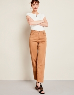 Brown sport pants with five pockets