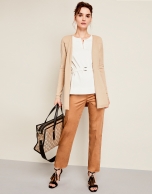 Brown sport pants with five pockets