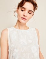 White embroidered top