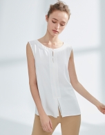 Ivory top with two buttons