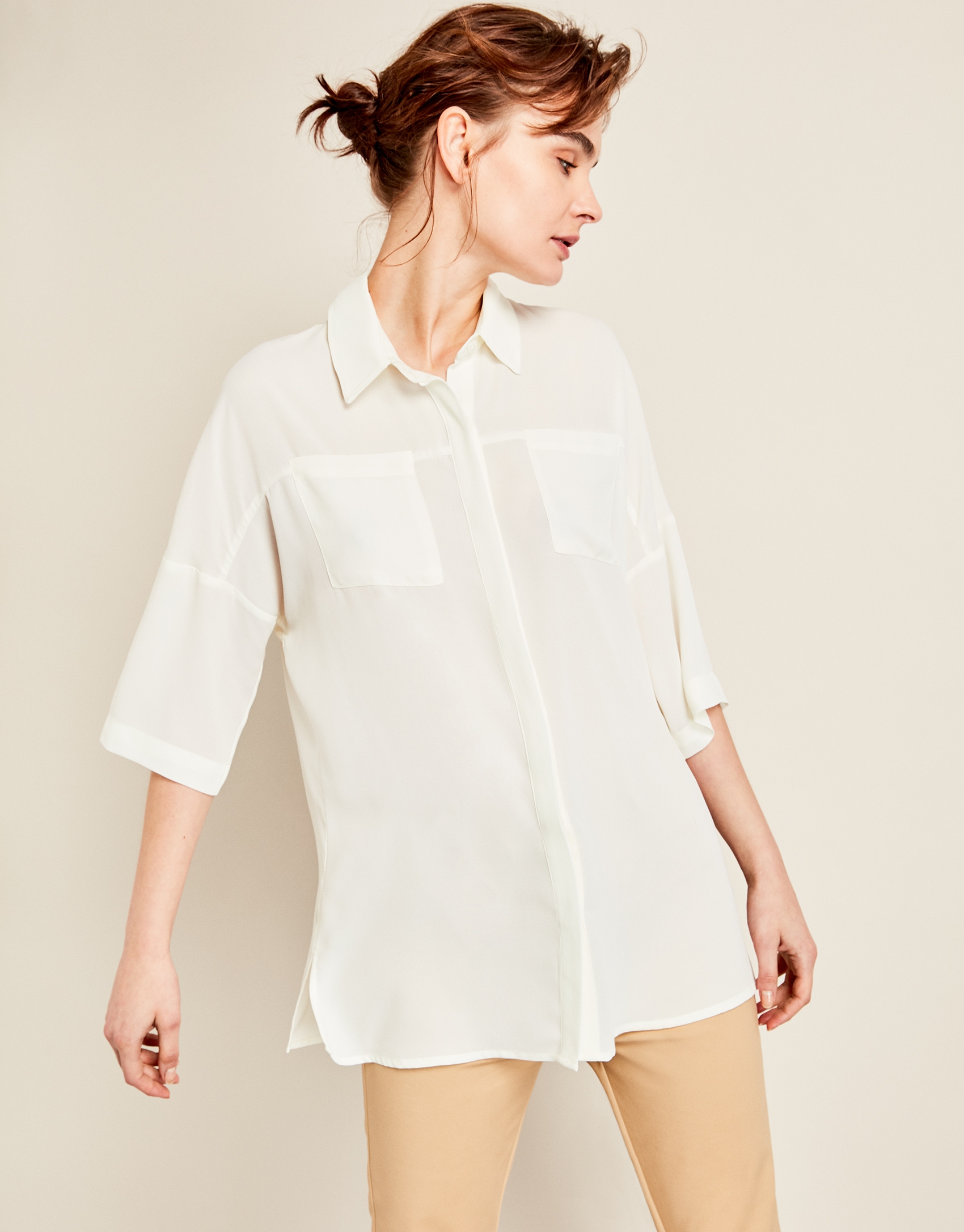 Blusa oversize crudo