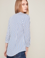 Blue striped shirt