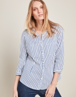 Blue striped shirt