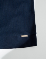 Navy blue ribbed top